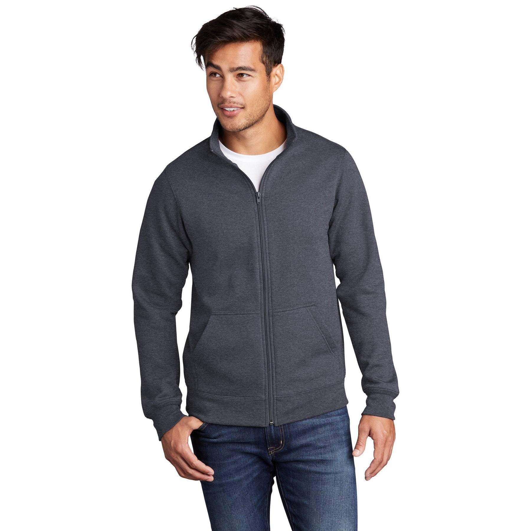 Port & Company-Port & Company ® Core Fleece Cadet Full-Zip Sweatshirt PC78FZ-MedTech-4